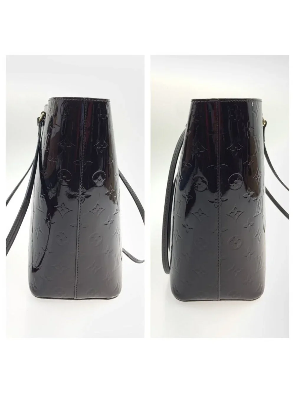 Louis Vuitton Monogram Vernis Long Beach MM Tote Purple